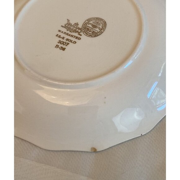 Royal China Tea Saucer & Bowl Set 22K Gold Trim Sebring Ohio Pattern 3007 - Picture 8 of 16